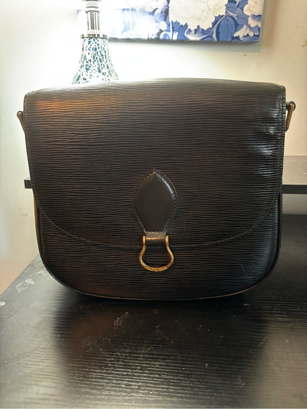 RARE Authentic Vintage Louis Vuitton Black Epi Saint Cloud GM Crossbody Bag- EUC